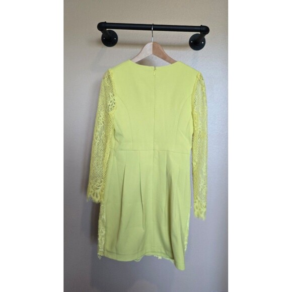 Bariano yellow dress with lace and embroidery new with tags women's size medium - Picture 4 of 10